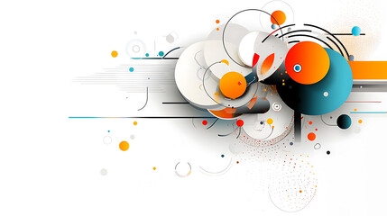 Poster - Dynamic abstract composition digital art graphic design modern aesthetic vibrant colors conceptual creativity
