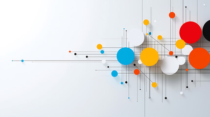 Poster - Dynamic geometric art installation gallery space digital artwork contemporary eye-level modern design concept