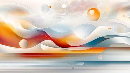 Poster - Dynamic abstract art waves digital creation colorful environment modern design artistic concept