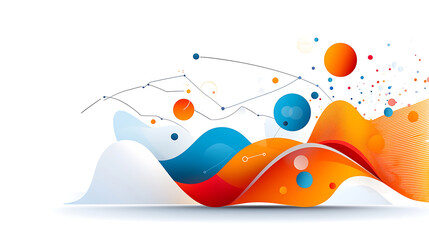 Poster - Dynamic abstract design digital space art vibrant colors creative visualization modern conceptual art