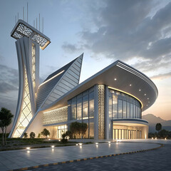 Fototapete - 3d rendering of abstract building