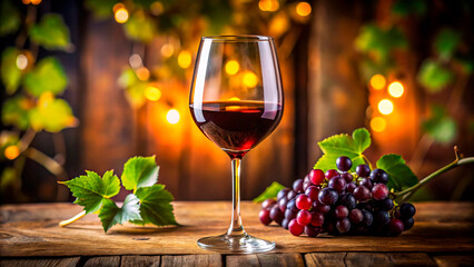 Wall Mural - red wine and grapes