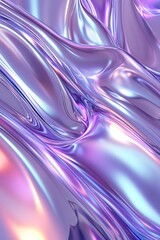 Poster - This backdrop showcases a polished metallic surface adorned with a holographic gradient, featuring soft pastel reflections and elegant abstract lines. It provides ample space for text overlay
