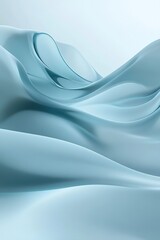 Poster - A beautifully abstract design features a soft liquid surface with gentle ripples, showcasing calming blue and gray hues perfect for modern digital backgrounds and text overlays