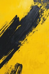 Poster - This vibrant abstract background showcases bold yellow and black brushstrokes with soft gradients, making it perfect for creative projects and text overlays