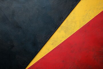 Poster - Featuring bold shades of red, yellow, and black with crayon-like textures, this abstract background offers a playful and contemporary look, perfect for various design applications