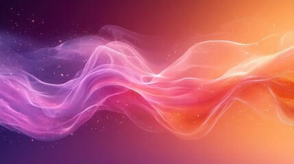 Fototapete - Colorful Abstract Waves with Flowing Light and Soft Gradient Background for Modern Digital Art or Design Projects