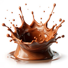 Poster - chocolate splash isolated on white background