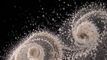 Poster - Creative swirling patterns emerge as fine particles dance in a mesmerizing display of movement and texture