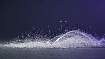 Poster - Dynamic water splash creates mesmerizing wave patterns in an artistic display