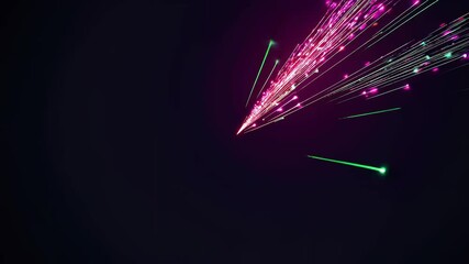 Poster - Colorful light explosion creates dynamic patterns in the night sky during celebration