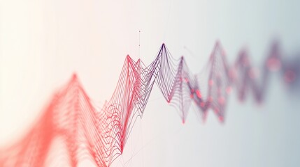 Poster - A 3D line graph with a sharp upward trajectory, symbolizing the success of the trading market, against a bright white background.