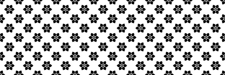 Poster - horizontal seamless of trendy modern black symbol for pattern and background.