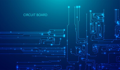 Poster - Abstract circuit board background. Artificial Intelligence illustration. Digital innovation background
