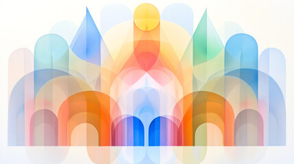 Poster - A stunning glass fractal network with detailed symmetrical patterns and a spectrum of colors reflecting off the transparent surfaces,