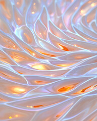 Poster - A detailed close-up of a glass network with intricate spiral patterns and sparkling highlights, emphasizing craftsmanship and precision,