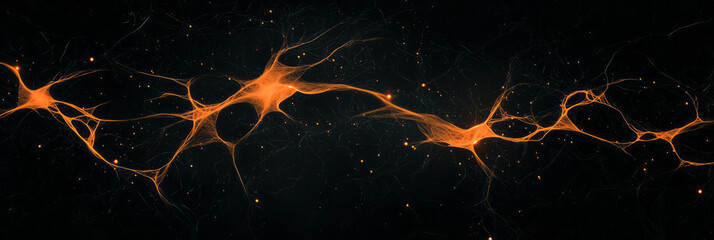 Poster - An artistic abstract geometric design with glowing yellow lines forming a detailed network on a solid black backdrop, emphasizing creativity and complexity,