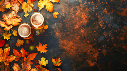 Oktoberfest background, copy space