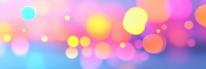 Poster - A stunning digital artwork with colorful pixels forming radiant circular gradients in neon yellow and purple, highlighting brightness and contrast,