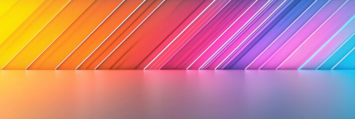 Poster - A dynamic digital pixel design with colorful radial gradients in neon shades, creating a sense of movement and vibrancy,