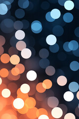 Poster - An elegant digital pixel pattern featuring smooth radiant circular gradients in a blend of neon orange and blue tones, enhancing visual harmony,