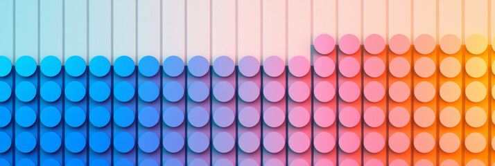 Aufkleber - A striking digital pixel pattern featuring radiant circular gradients in a mix of vibrant neon colors, creating a bold and energetic visual impact,