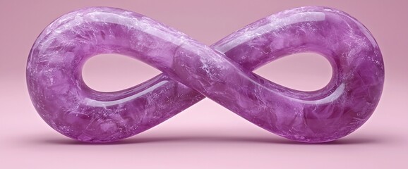 Aufkleber - Purple infinity symbol, marble texture.