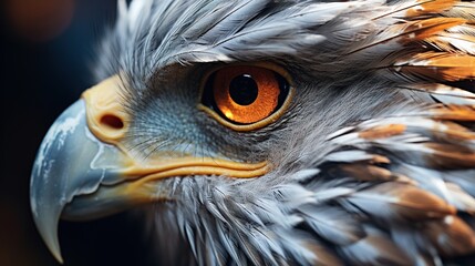 Wall Mural - animal feather beak and eye in close up