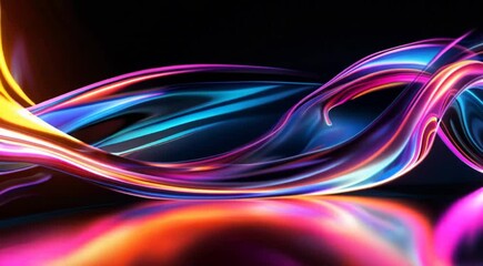 Poster - Business technology art abstract creative fluid visual kv design 