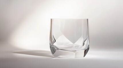 Elegant Geometric Glass with Faceted Edges