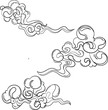 © dwiedesign - Chinese Style Cloud Line Art