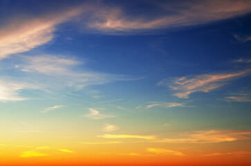 Wall Mural - Vivid sky illuminated by the sunset