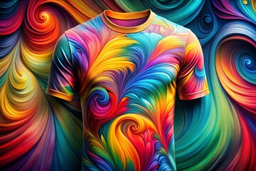 Poster - Abstract Colorful Pattern Long Exposure T-Shirt Design Stock Photo