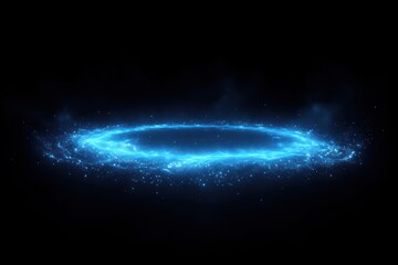 Wall Mural - holographic wave light element blue art futuristic
