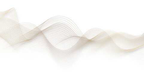 Aufkleber - Abstract brown, white smooth element swoosh speed wave modern stream background. Wave with lines created using blend tool. Abstract frequency sound wave lines and twisted curve lines background.	
