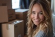 © Gatherina - Happy woman smiling after moving into new house