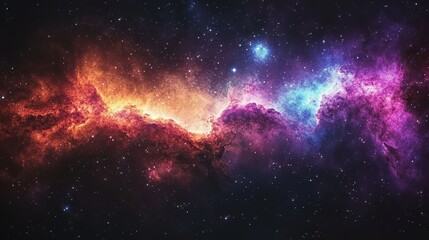 beautiful colorful galaxy space stars nebula light glow abstract cosmic universe