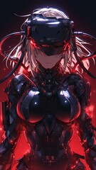 Wall Mural - Anime Girl Wearing Advanced Combat Armor