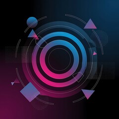 Poster - Colorfull Modern Futuristic abstract background for banner solial media post or wallpaper theme. Ai Generated