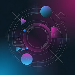 Poster - Colorfull Modern Futuristic abstract background for banner solial media post or wallpaper theme. Ai Generated