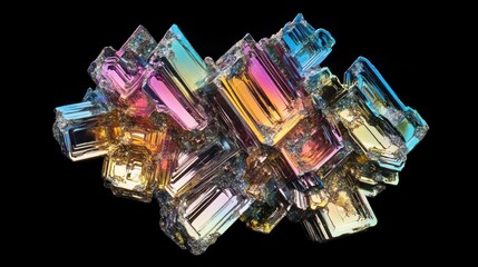 Sticker - Bismuth Crystal Cluster: Iridescent Wonder