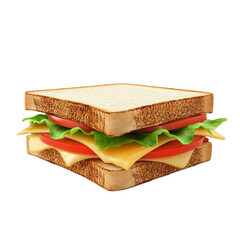 Wall Mural - Delicious Cheese Tomato Sandwich Fresh Ingredients Tasty Lunch,