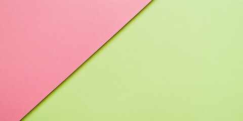 Sticker - Soft pink paper in the top left corner and light green paper in the bottom right corner creating vibrant background with ample space for text.