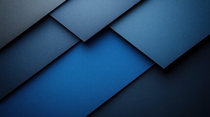 Wall Mural - blue background with symmetrical shapes. Banner template with white space in the center for text. Ideal for abstract minimalist wallpaper and modern graphic design projects.