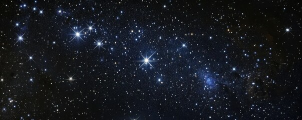 Wall Mural - a panoramic view of a starlit night sky, with countless stars twinkling and the milky way stretching