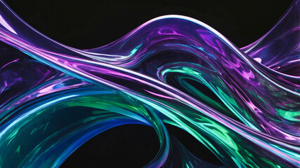 Poster - Abstract structure of smooth translucent curved shapes