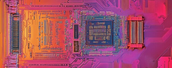 Aufkleber - A close-up of a computer chip, its intricate circuitry packed with millions of transistors, the foundation of modern technology.