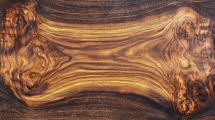 Poster - Rich textured wooden tabletop showcasing intricate grain patterns and dark brown hues ideal for interior design or furniture concepts