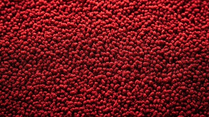 Poster - Luxurious rich red velvet fabric texture detailed close-up showcasing plush, soft fibers ideal for textile and interior design projects.