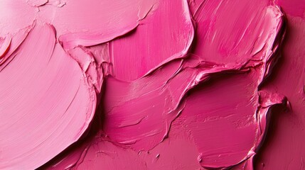 Poster - Vibrant Pink Paint Texture with Subtle Blending and Layered Brushstrokes